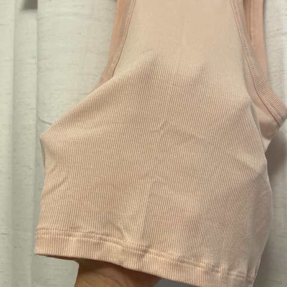 SUNDAY BEST Pink Crop Racer-Back Ribbed Tank S - Picture 4 of 5